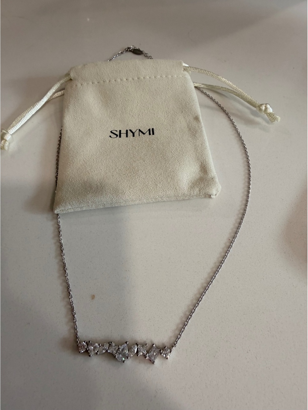 Shymi Sterling Silver Rhodium Plated 16-18 inch necklace